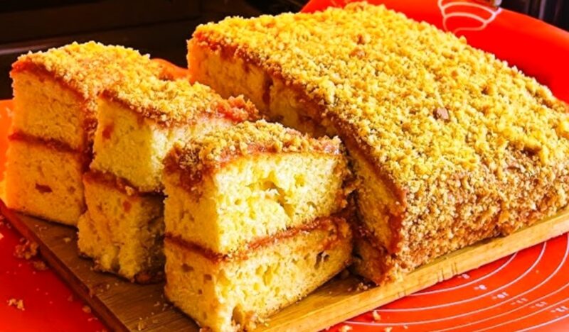 Рекорд по скорости приготовления! Быстрый, простой и очень вкусный торт-пирог к чаю на каждый день