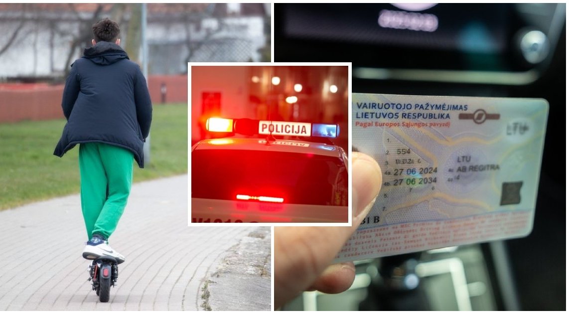Ar galima prarasti vairuotojo pažymėjimą vairuojant elektrinį paspirtuką išgėrus?