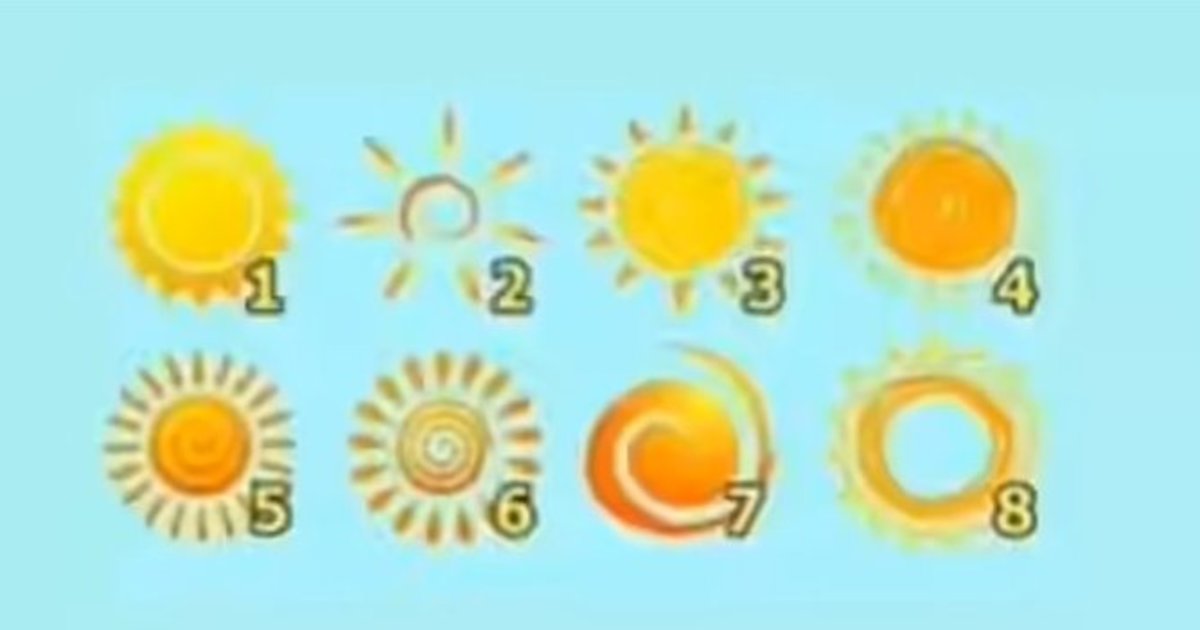 Pasirinkite 1 saulę: štai ką tai išduos apie jus