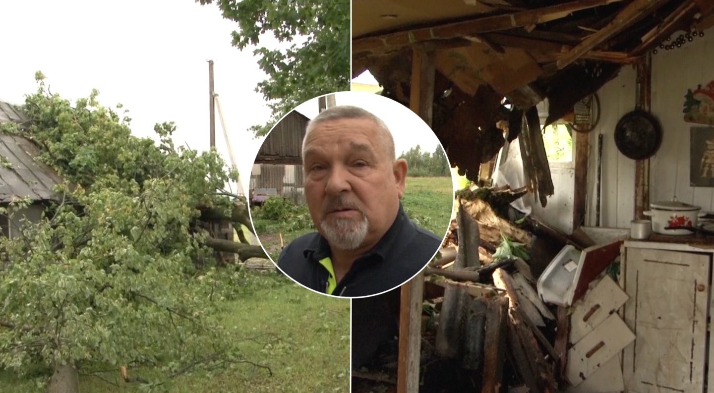 Galinga audra nusiaubė Lietuvą – Benediktas pasakoja, kaip nugriovė jo namą: „Dar gerai, kad gyvi likome“