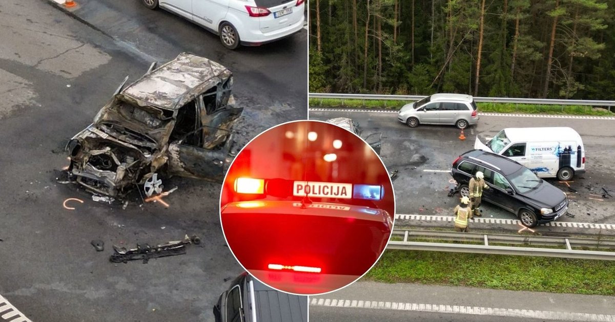 Sprogimas, liepsnos ir žmogus ant kelio – liudininkai atskleidė, kas nutiko A1 magistralėje: „Net nestabdė“
