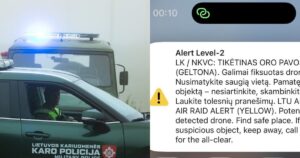 Dronas Lietuvoje, o signalas geltonas: kodėl neragino bėgti į priedangą?